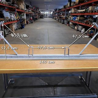 Kuljettimen alarulla teline 47 cm cm:n rullille