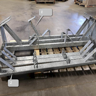 Kuljettimen alarulla teline 38/47/53 cm:n rullille