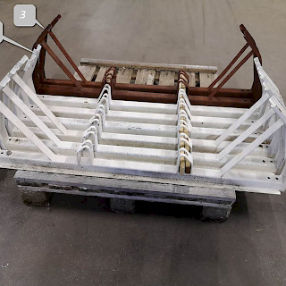 Kuljettimen alarulla teline 38 cm:n rullille