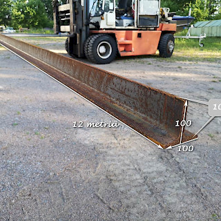 T - palkki 12 metriä 100x100 mm
