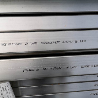 Ruostumaton Duplex Putki 60 x 40 x 2,5 mm