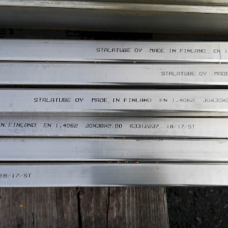 Ruostumaton Duplex Putki 30 x 30 x 2 mm