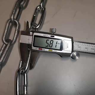 7 kpl Pitkälenkkinen ketju 6x54x22 mm 1 m