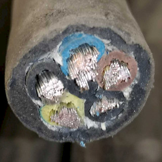 Sähkökaapeli / kumikaapeli 5x6mm2 18 metriä